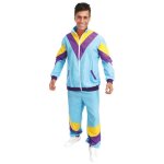 D�guisement - ptit clown - surv�tement ann�es 80 - bleu - xs - homme