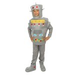 D�guisement de robot - ptit clown - enfant - 5 / 6 ans - gris