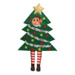 Dguisement sapin de nol lutin farceur 21. 5x26cm vert anis menthe eau