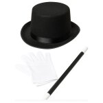 D�guisement - set de magicien - 3 pi�ces - noir - id�al pour carnaval