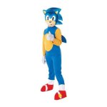 Dguisement sonic - bleu - combinaison avec couvre chaussures masque et gants - taille 5 - 7 ans