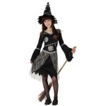 Dguisement sorcire fille - atosa - 7 - 9 ans - halloween - noir