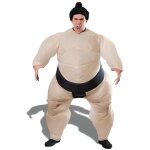 Déguisement sumo gonflable - adulte - beige et noir - tissu Déguisement sumo gonflable - adulte - beige et noir - tissu