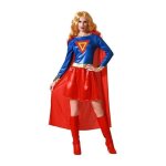 D�guisement - atosa - superwoman - robe bleu et rouge - cape rouge - adulte