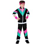 Dguisement survtement noir annes 80 enfant