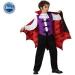 Dguisement de vampire pour enfant - atosa - taille 10 / 12 ans - pantalon chemise cape - couleur rouge ...