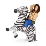 Dguisement zbre gonflable adulte - blanc