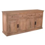 Delhi - bahut 4 portes et 4 tiroirs en acacia massif l180 x h85 x p45 cm Delhi - bahut 4 portes et 4 tiroirs en acacia massif l180 x h85 x p45 cm