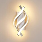 Delipop applique murale led 22w - design moderne minimaliste - 3000k blanc chaud - aluminium argent - ...