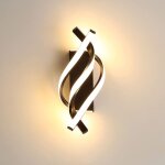 Delipop applique murale led 22w 3000k noir lampe murale int�rieur moderne pour chambre couloir - design ...