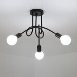 Delipop plafonnier industriel noir ? luminaire suspension 3 douilles e27 max 60w ? Éclairage pour salon ... Delipop plafonnier industriel noir ? luminaire suspension 3 douilles e27 max 60w ? Éclairage pour salon ...