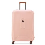 Delsey paris valise soute rigide rose moncey - l (76cm) - matire recycle - cadenas tsa - doubles roues ...