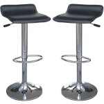 Demeyere lot de 2 tabourets bar 39x385x65 / 87 cm - noir - dan