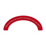 Demi - cercle de p�tanque rouge en bois grav� quand fanny te sourit. . . - accessoire lancer de p�tanque ...