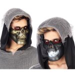 Demi masque - crne de squelette multicolor - adulte - mixte - atosa - gris