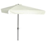 Demi parasol - outsunny - 5 entretoises m�tal - chemin�e incluse - toile en polyester haute densit� - ...