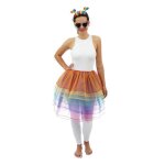 Demi - tutu - ptit clown - arc - en - ciel - multicolore - adulte - femme