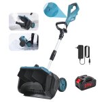 Deneigeuse �lectrique batterie et chargeur inclus - 1000w fraise � neige sans fil - 2500rpm - pliable ...