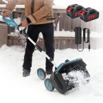Deneigeuse �lectrique largeur utile 12 pouces - 1000w fraise � neige sans fil - 2 batterie 3000 mah + ...