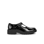 Derbie femme - geox - casey - cuir - noir - confort respirant