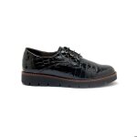 Derbie vernis faon croco femme pdiconfort