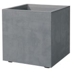 Deroma pot de fleurs cube millennium r - 25 x h25 cm - ashgrey - a r�serve deau