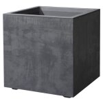 Deroma pot de fleurs cube millennium r - 39 x h391 cm - anthracite - a rserve deau