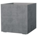 Deroma pot de fleurs cube millennium r - 49 x h495 cm - ashgrey - a rserve deau - roulettes