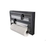 Drouleur mural leifheit parat comfortline black 25794 porte - rouleau mural cuisine pour 3 rouleaux ...