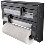 D�rouleur mural pour rouleaux - vetobiol - noir - 385 x 7 x 762 cm - pour 3 rouleaux - coupe nette - ...