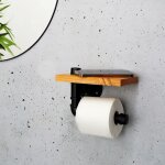 D�rouleur papier wc - je cherche une idee - support int�gr� - industriel - marron et noir