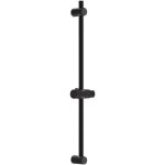 Barre de douche - derw - max - fixation réglable - acier inoxydable - noir 57cm Barre de douche - derw - max - fixation réglable - acier inoxydable - noir 57cm