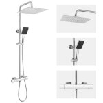 Colonne de douche - derw - max - thermostatique 38�c - acier inoxydable - chrom�