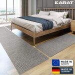 Descente de lit geneva gris argent 1 tapis 67 x 250 cm + 2 tapis 67 x 140 cm