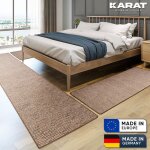 Descente de lit geneva marron clair 1 tapis 67 x 250 cm + 2 tapis 67 x 140 cm