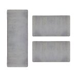 Descente de lit sundae argent 73 1 tapis 67 x 250 cm + 2 tapis 67 x 140 cm