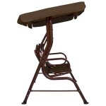 Desginer balancelle de jardin - uu - pour enfants marron 115x75x110 cm tissu cc1524