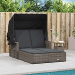 Desginer chaise longue / lit de repos - solomon - pour jardin - double places - et auvent et coussins ...