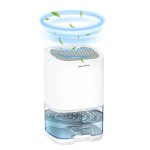 Dshumidificateur dair 1000ml portable et ultra silencieux et arrt automatique avec 7 lumires led pour ...