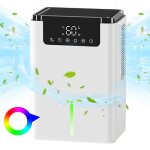 Deshumidificateur d air portable 2l electrique dshumidificateurs silencieux maison avec led 7 couleurs ...
