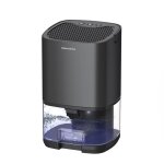 Dshumidificateur d?air portable petit dshumidificateur avec 7 lumires led ultra silencieux 35oz pour ...
