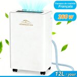 Deshumidificateur dair electrique 12l / jour - 260w - 3 modes avec mode s�che - linge professionnel pour ...