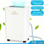 Deshumidificateur dair electrique 160m / h - professionnel - mode sche - linge - silencieux pour maison ...