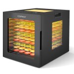 Dshydrateur alimentaire costway - schoir  10 plateaux en acier inox - 10 programmes prrgls - minuterie ...