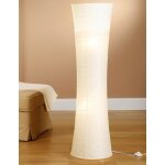 Design lampadaire en papier de riz 1229 * swiss * avec abat - jour blanc * handmade * - incl. 2x douille ...