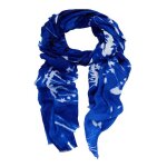 Desigual charpe bleu pour femme - atkins rectangle foulard 300226