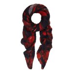 Desigual charpe noir pour femme - red revolution rectangle foulard 323282