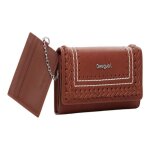 Desigual porte - monnaie marron pour femme - trama mariona long wallet camel 300201