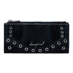 Desigual porte - monnaie noir pour femme - mone snake patch pia medium wallet 320991