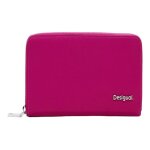 Desigual porte - monnaie rose pour femme - priori long wallet fuchsia 281611